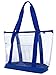 Clear ZIPPER tote with color trim and bottom