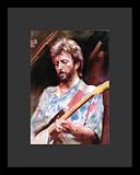  : Eric Clapton (W/ Guitar) Music Framed & Matted Poster Print - 16' X 20'