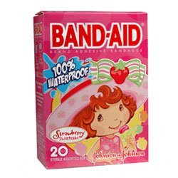 Band Aid Water Proof Adhesive Bandages, Strawberry Shortcake - 20 ea