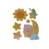 6 tlg. Set Wandtattoo / Fensterbild Schaf Stern Sonne Mond selbstklebend Tattoo Zimmer Kinderzimmer Kinder Kind Baby gelb Deko Dekoration Bilder Tier Tiere Fenstersticker Wandsticker Sticker wiederverwendbar