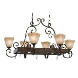 Golden Lighting 3890-PR62 GB Meridian Eight Light Pot Rack, Golden Bronze Finish