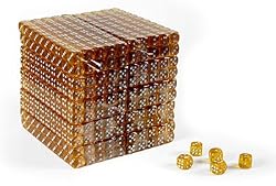 16mm Clear Yellow Gaming Dice with Rounded Corners - Set of 1,000