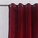 Cherry Home Set of 2 Classic Blackout Velvet Curtains Panels Home Theater Grommet Drapes Eyelet 52Wx96L-inch Red(2 Panels) Theater| Bedroom| Living Room| Hotel