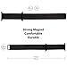 DeroTech for Apple Watch Band 42mm, Fully Magnetic Closure Clasp Mesh Loop Milanese Stainless Steel Bracelet Strap for Apple iWatch Sport & Edition,Black