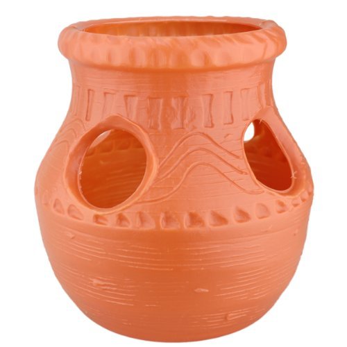 Aztec Style Strawberry Jar: Terra Cotta Color Plastic Planter - Made in the USA!