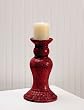 Ceramic Candle Holder, Red