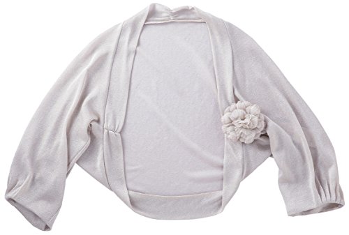 ボレロ コサージュ付き ラメ ニット ミドル丈