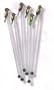 Art Glass Swizzle/Drink Sticks Parrot Theme Set of 6