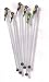 Art Glass Swizzle/Drink Sticks Parrot Theme Set of 6