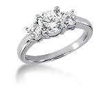 0.40CTW Classic Round Three Stone Ring in Platinum