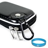 Camera Case for Flip Video MinoHD (Candy Black) + SumacLife Wisdom Courage Wristband
