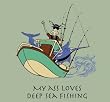 My Ass Loves Deep Sea Fishing - Stone Green T-Shirt