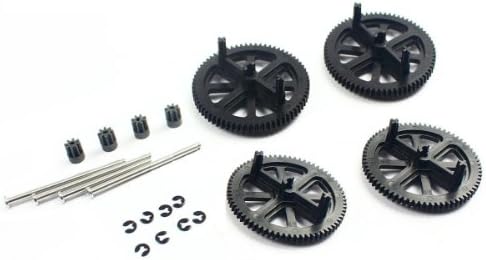 CRW Driven Gear Set with Motor Gears Shafts and Clips Black for Parrot Ar Drone 2.0