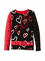 Desigual Kids Camiseta Manga Larga (Negro / Rojo)