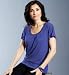 Petite Portfolio Grosgrain Neck Pleated Front Top