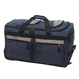 Olympia 29" 8 Pocket Rolling Duffel Bag, Navy, One Size