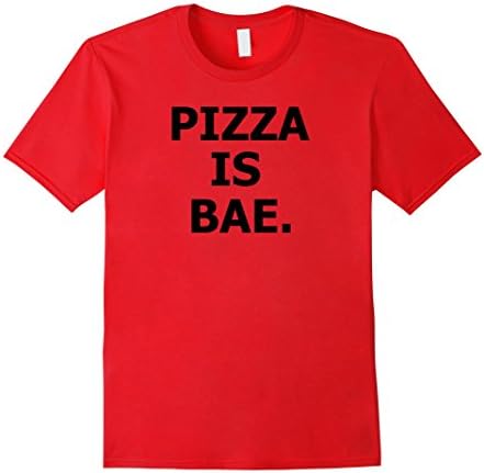 Men's Pizza Is Bae. T-Shirt 2XL Red
