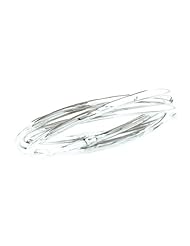 Sterling silver triple slip on bangle
