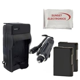 SSE Mega Power Up Kit Featuring 2X EN-EL14 Extended Life Replacement Batteries for Nikon + External Rapid AC/DC Charger for Nikon D3100, Nikon D5100, Nikon D3200, Nikon Coolpix P7100, Nikon P7100, Nikon Coolpix P7000, Nikon P7000, Nikon Coolpix P7700, Nikon P7700 Digital Cameras and Other Similar Mo