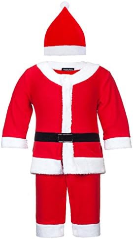 Adoy Kids Santa Romper Costume with Hat For Infant and Toddler Christmas Costumes (100(18-24Month), Red boy)