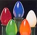 Set of 25 Opaque Multi-Color C7 Christmas Lights - Green Wire