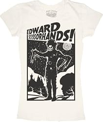Edward Scissorhands Retro Poster White Juniors T-shirt Tee