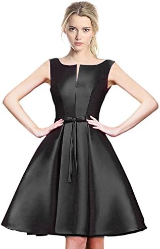 Mori Lady Women's Bridesmaid A-line Evening Gown Party Dress S Black