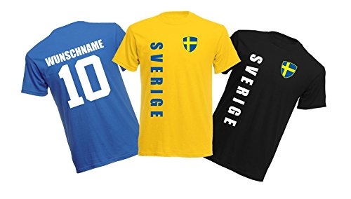 11 x Kinder T-Shirt Trikot Look – MINI EM 2016 – Schweden