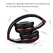 Headphones, Vomach On Ear Headphones with Mic Girls Headphones Wired Foldable Headphones with Microphone Red