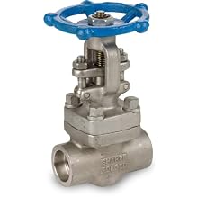 Sharpe Valves 34836 Series Stainless Steel 316L Gate Valve, Class 800, Outside Stem and Yoke, Inline, Hand Wheel, Socket Weld
