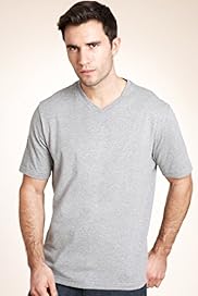 Pure Cotton Plain V Neck T Shirt