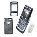 Samsung SGH-T629 Snap-on Carbon Fiber Style Crystal Case Cover with Removable Ratcheting Belt Clip