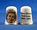 Porcelain China Collectable Thimble - First Lady Hilary Clinton - Free Gift Box