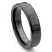 Black Tungsten 6mm Comfort-Fit Beveled Wedding Band Ring