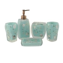 Sale Dream Bath Blue Starfish Bath Ensemble 5 Piece Bathroom Soap Dispenser Best