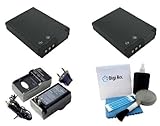 Professional Two Pack Battery and Charger Kit includes 2 Replacement High Capacity Nikon EN-EL12 Batteries + Digi Ac/Dc Rapid Battery Charger + Digi 5 Piece Pro Cleaning Kit for Nikon COOLPIX AW100 16 MP CMOS Waterproof Digital Camera with GPS and Full HD 1080p Video