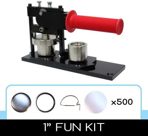 1" Button Pin Maker / Badge Machine +500 complete button parts PeoplePowerPress