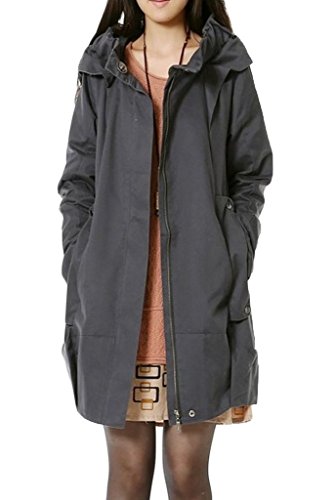 （モダンミス）Mordenmiss 春秋トレンチコート レデイース フード付き スタイリシュジャケット