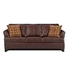 Simmons Upholstery Umber Brown Soft Leather Queen Size Sofa Sleeper Simmons Upholstery Umber Brown Soft Leather Queen Size Sofa Sleeper