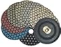 4" Monster Dry Diamond Polishing Pads Set of 8 pcs with Free Back Holder