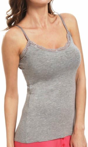 PJ Salvage Rayon Basics Shelf Bra Camisole (IKRAYC) L/Charcoal