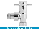 Hudson Reed Chrome Minimalist X Head Radiator Valves (Angled)