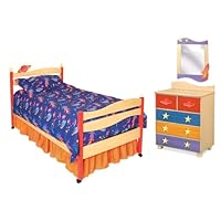 Room Magic Star Rocket 5 Piece Bedroom Set, Natural