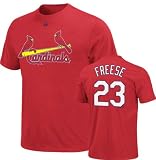 David Freese Red Majestic Name and Number St. Louis Cardinals T-Shirt
