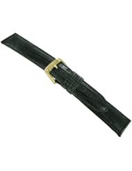 19mm Speidel Genuine Teju Lizard Dark Green Watch Band Regular