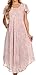 Sakkas Faye Cap Sleeved Rayon Caftan Cover Up Dress