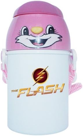 NuWaWa Amercian Cartoon The Flash Logo Custom Kid's Water Bottle 12 OZ/350 ML Mom's Good Choice(LightPink)