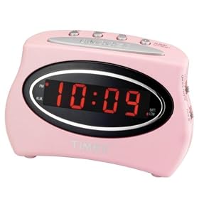Timex T101 Extra Loud LED Alarm Clock - Pink