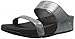 FitFlop Women's Lulu Shimmersuede Slide Sandal, Pewter, 9 M US