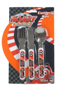 Childrens Toyshop  Toys : Roary the Racing Car 3pc Cutlery Set